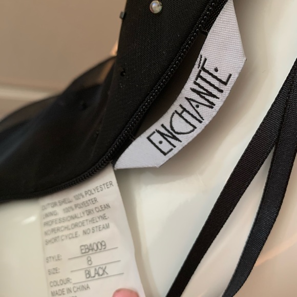 Enchante 8 navy sheer gown bead/sequin detail - Picture 6 of 6